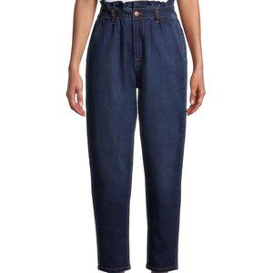No Boundaries Juniors' Paperbag Waist Mom Jeans